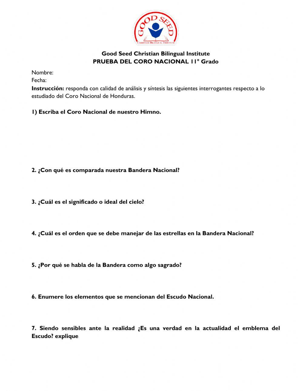 Prueba del Coro Nacional