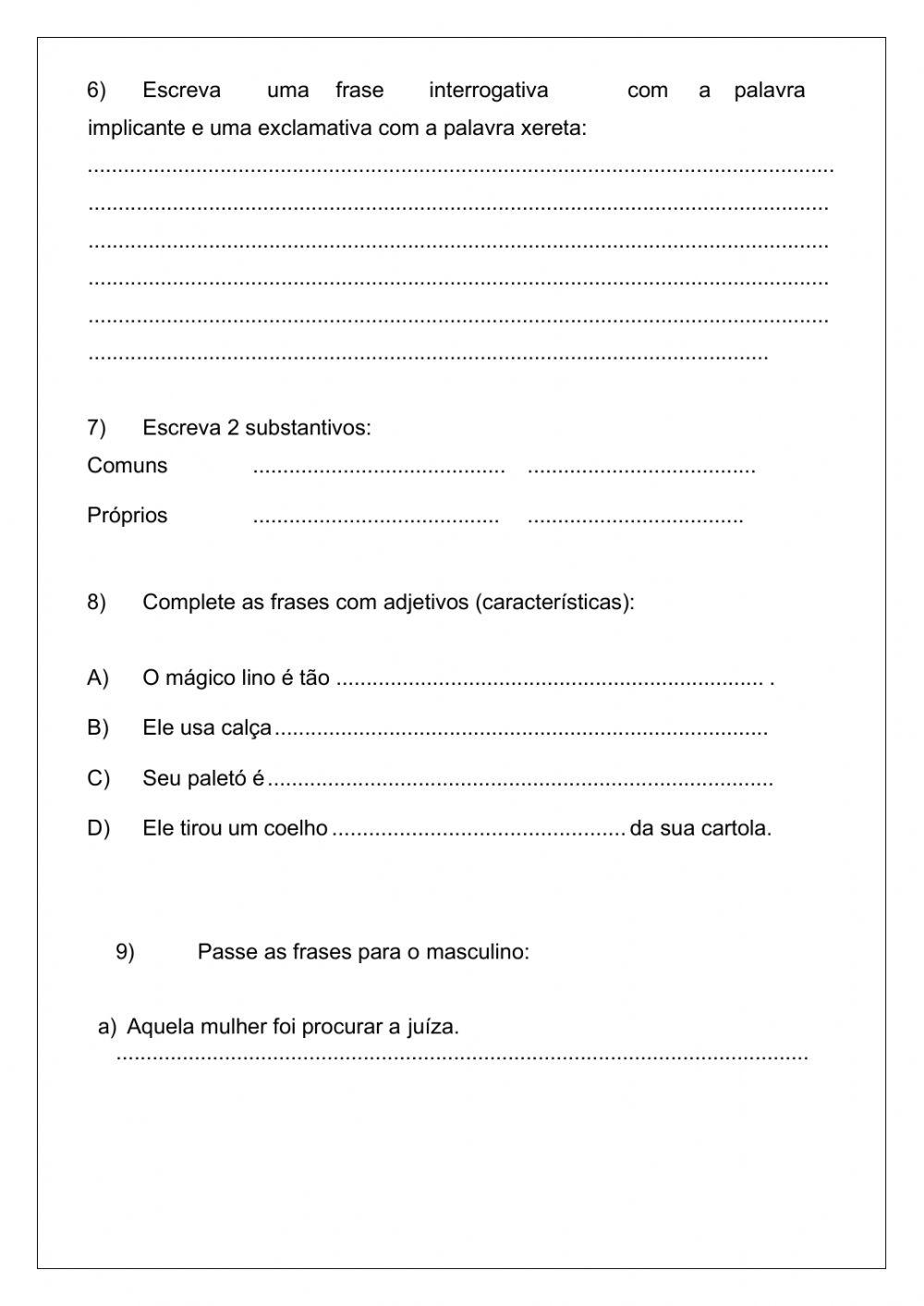 Atividade de interpretação