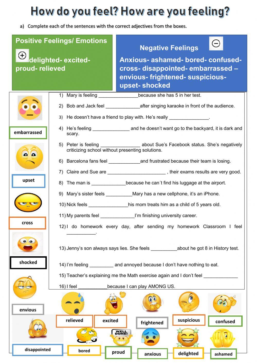 How do you feel? Adjectives