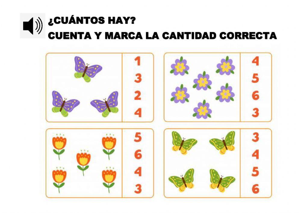 Cantidad online worksheet Live Worksheets