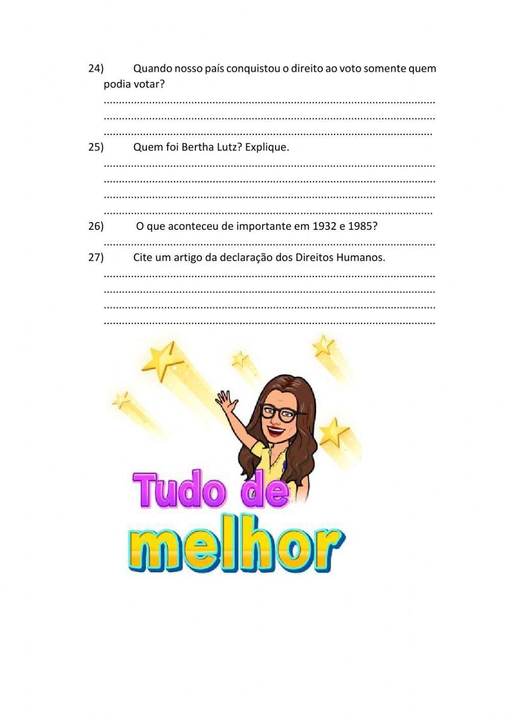 Revisão de História  3 bimestre