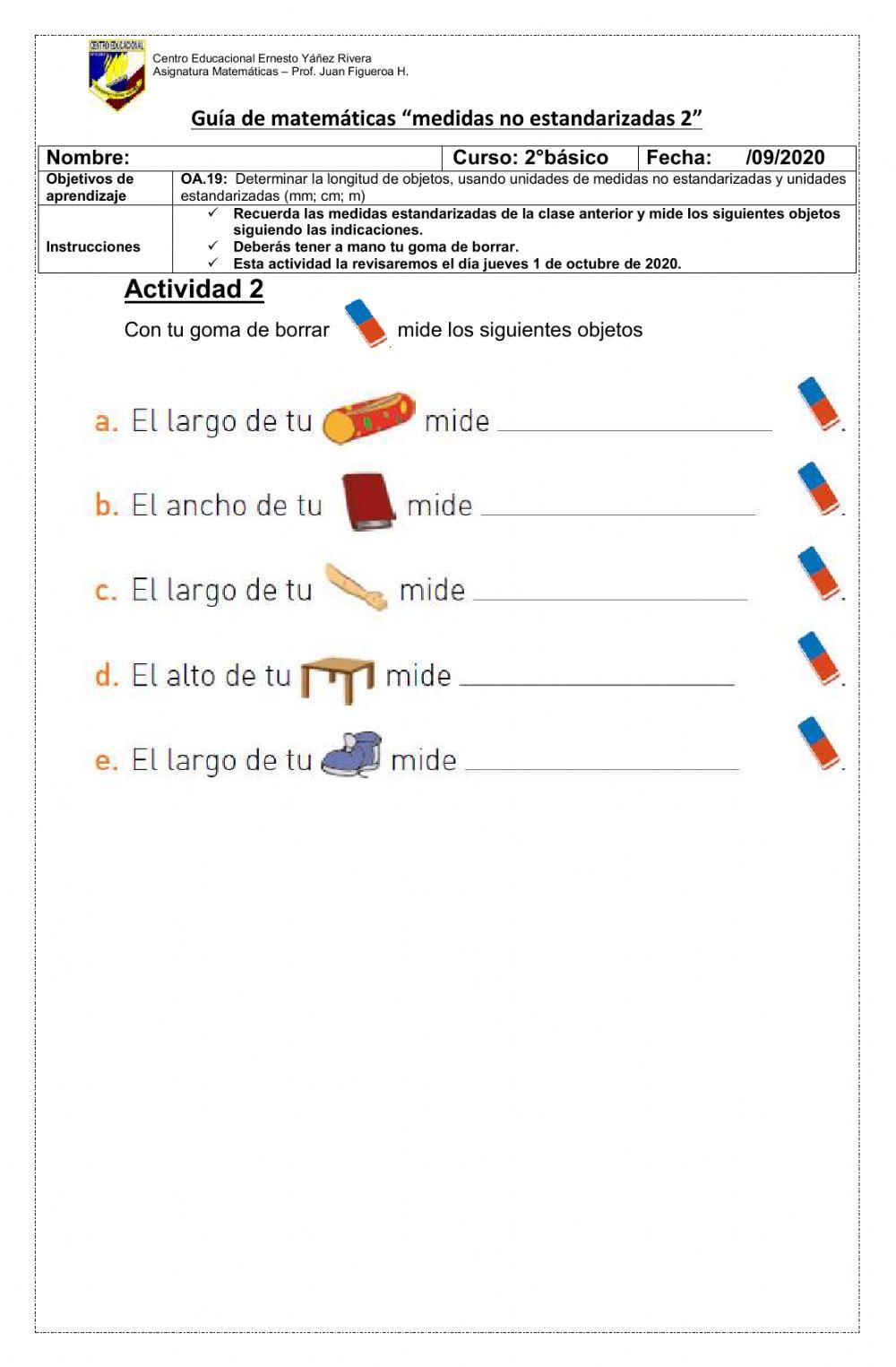 Medidas no estandarizadas