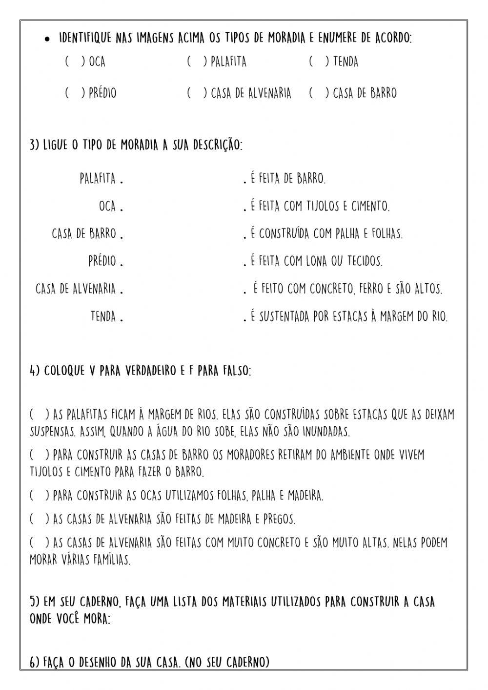 Tipos de moradia e sólidos geométricos