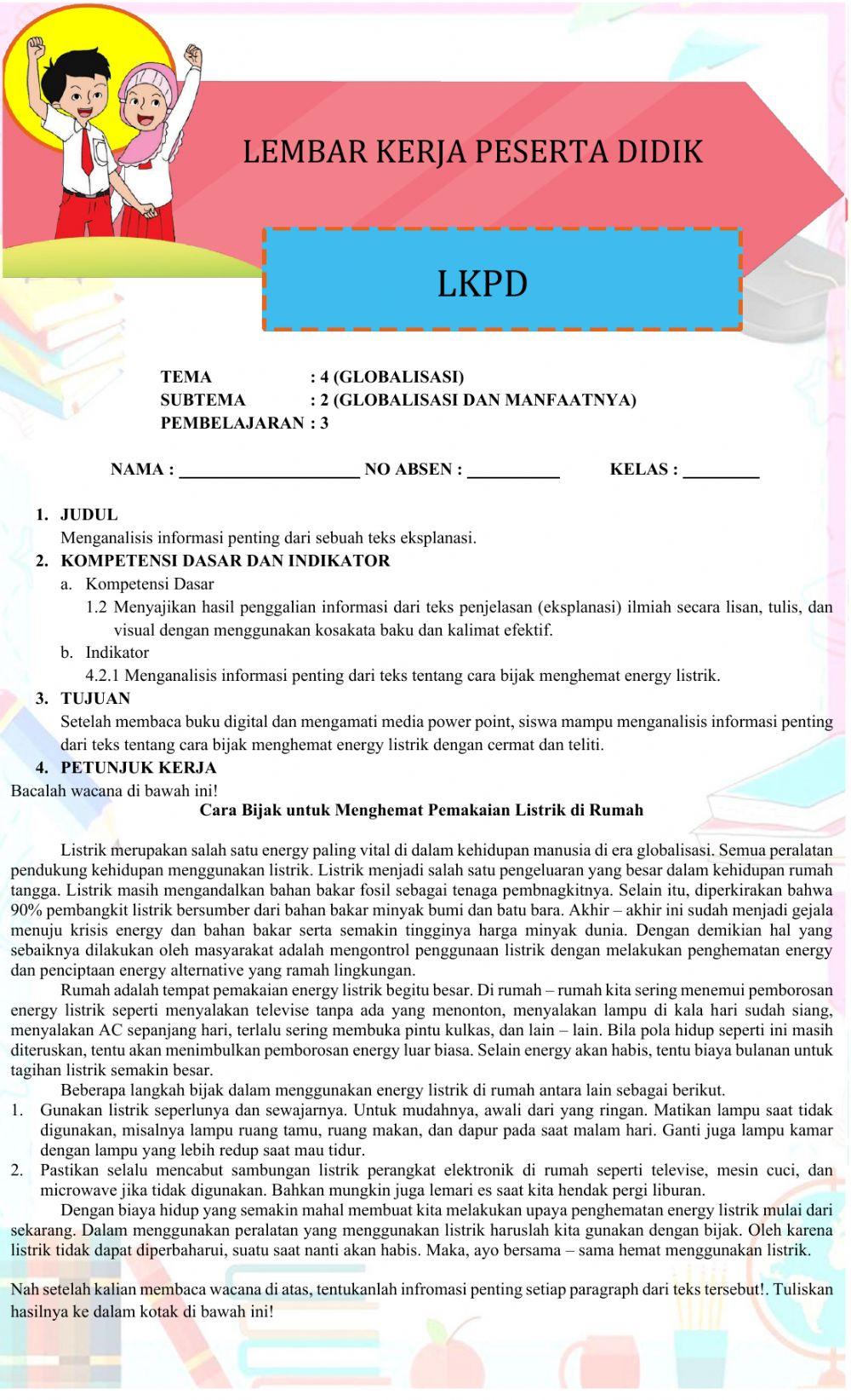 Lkpd bahasa indonesia