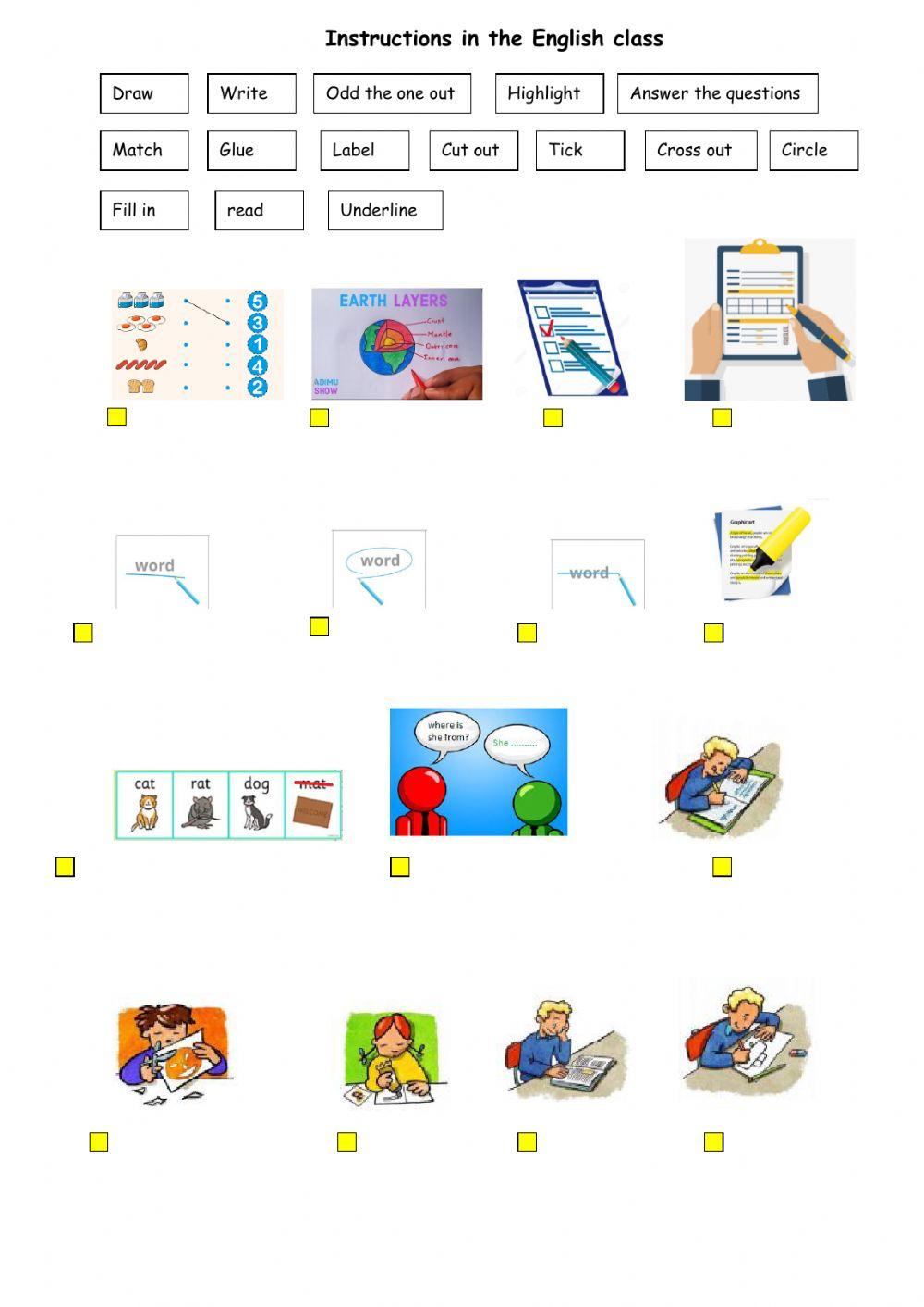 Instructions - help to understand what you are asked to do
