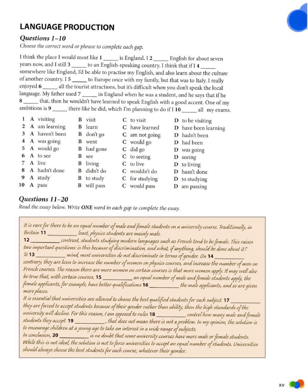 Ielts placement test