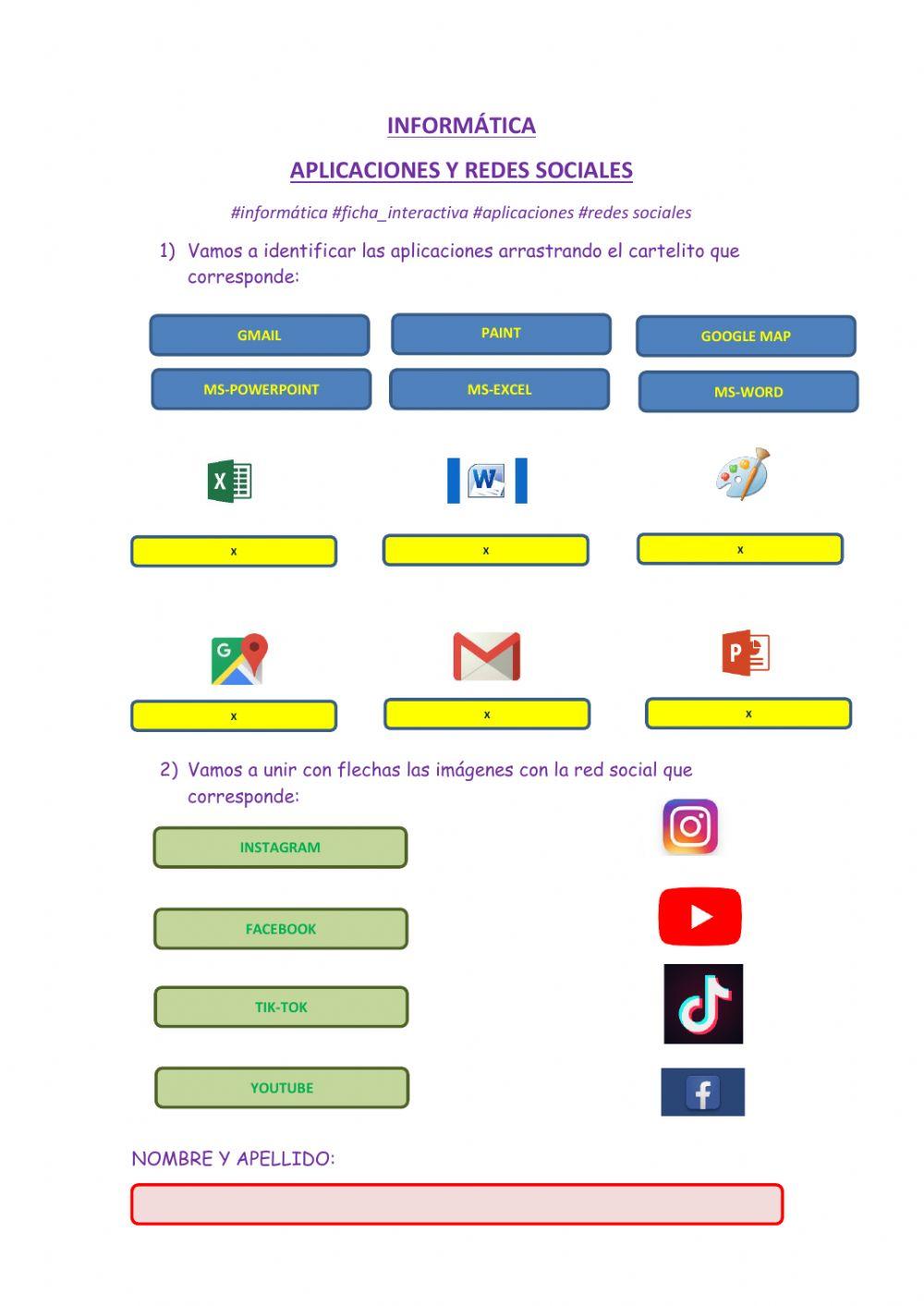 APLICACIONES Y REDES SOCIALES