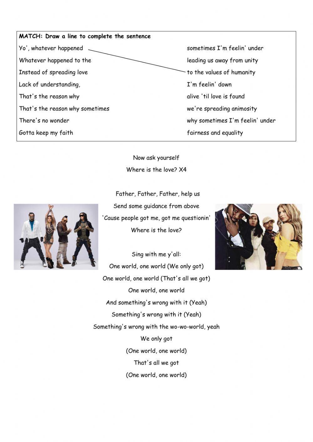 Where is the love song Black Eyed Peas