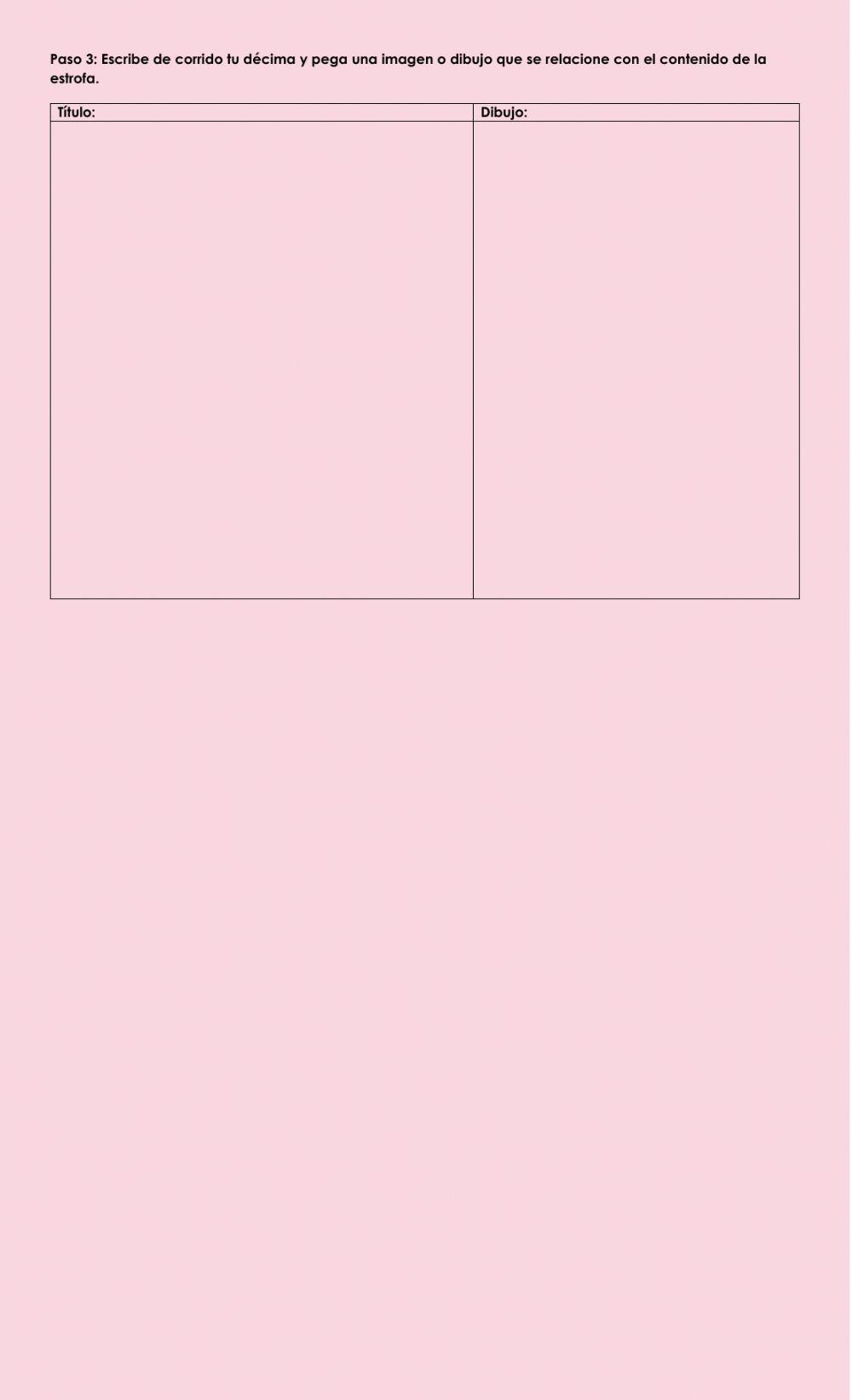 Escritura de Décimas