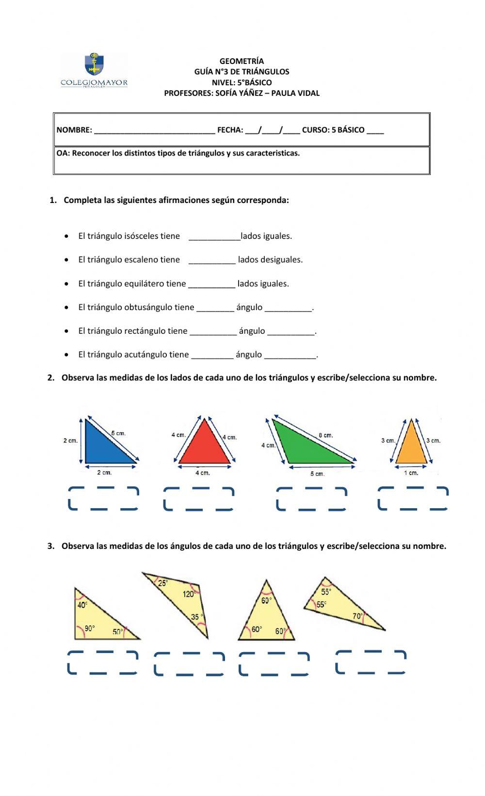 Guia N°3 de Triángulos