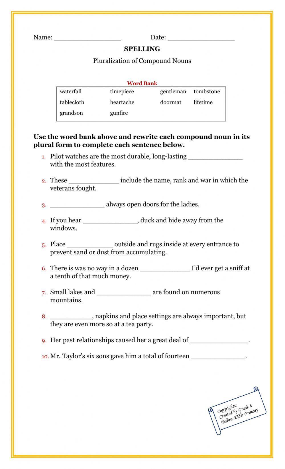 Pluralization of Compound Nouns 3