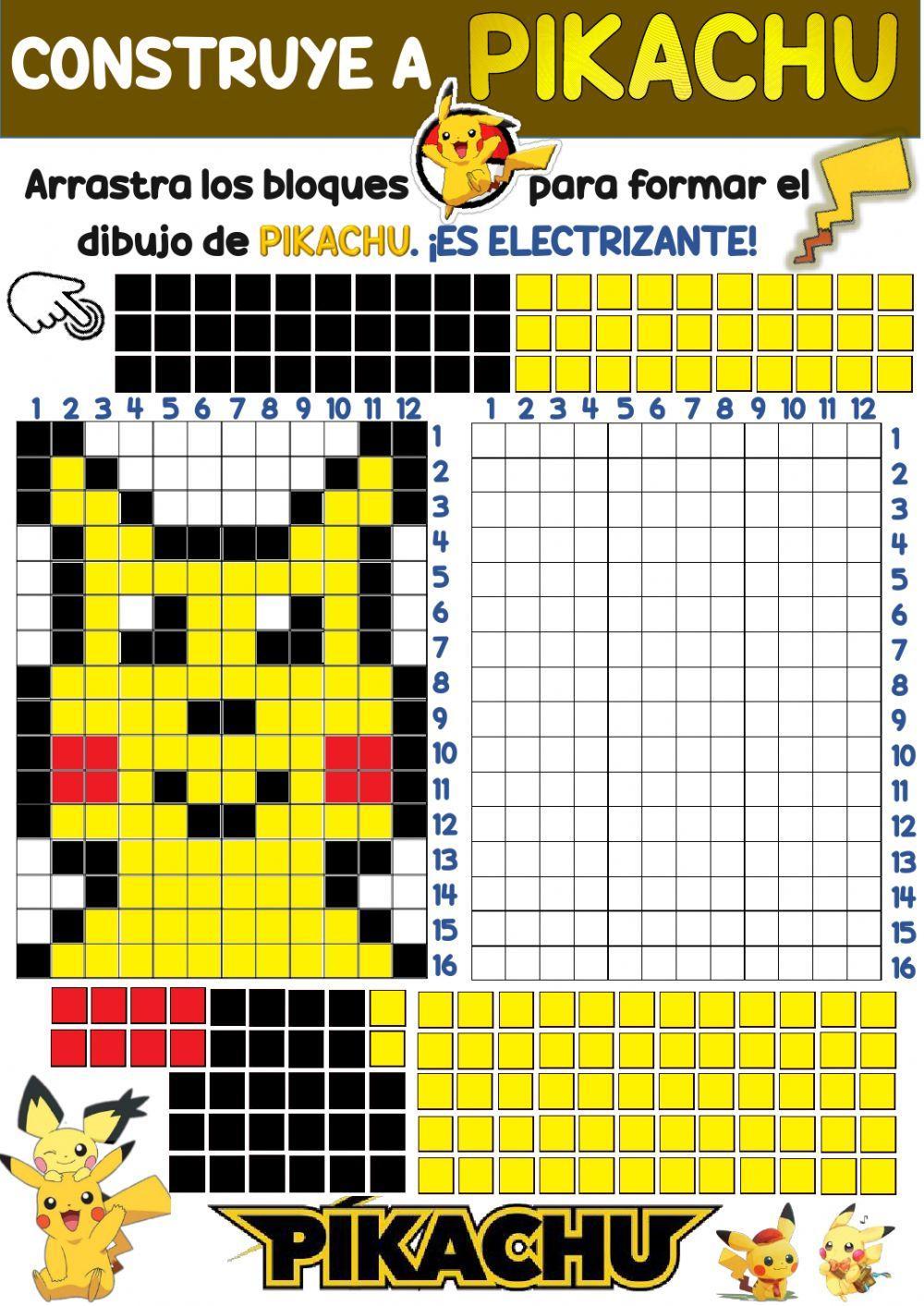 Dibuja y construye a Pikachu