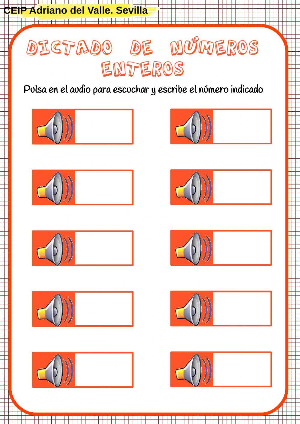 ABN Dictado de números enteros 1