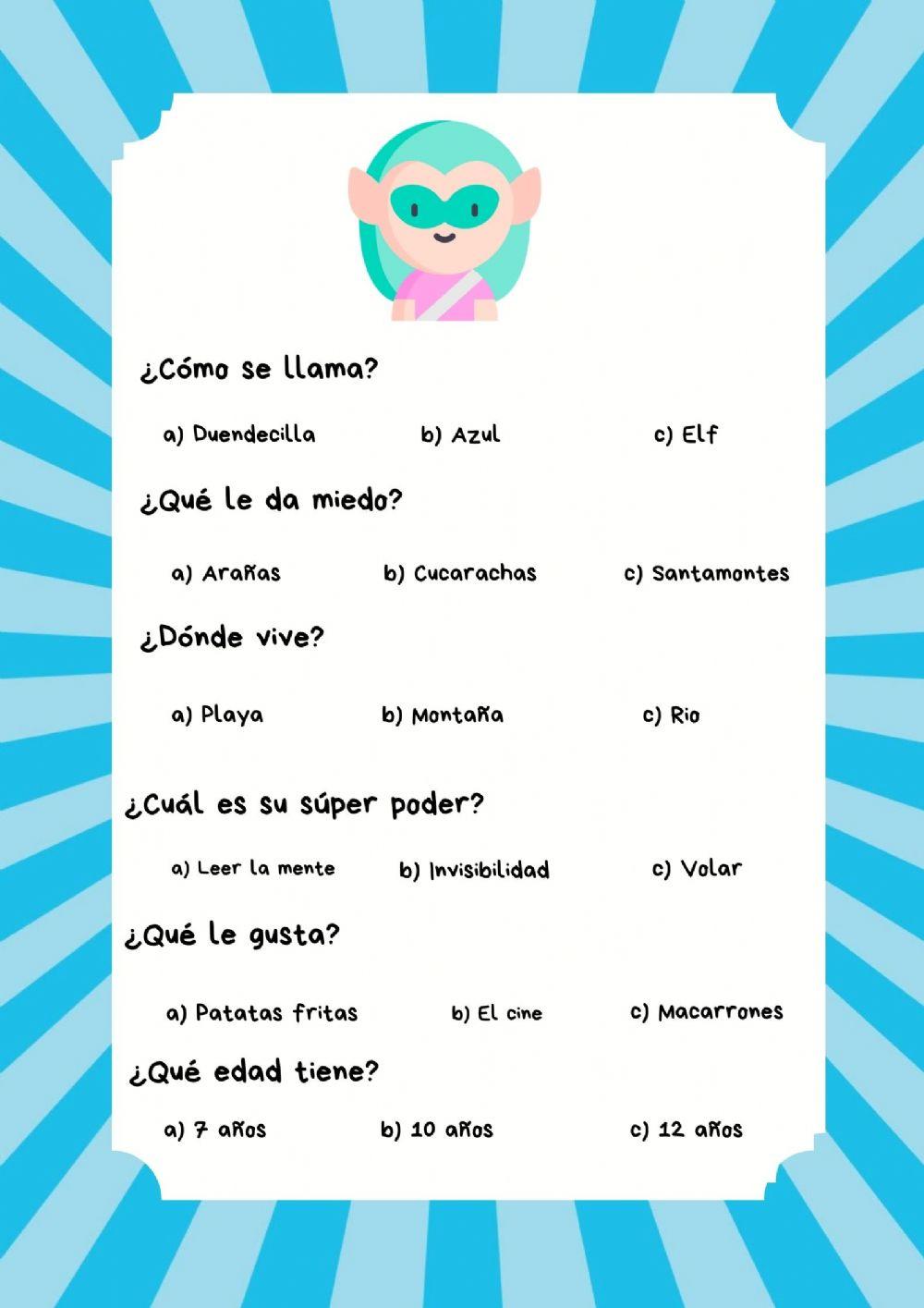 Lectura comprensiva Elf