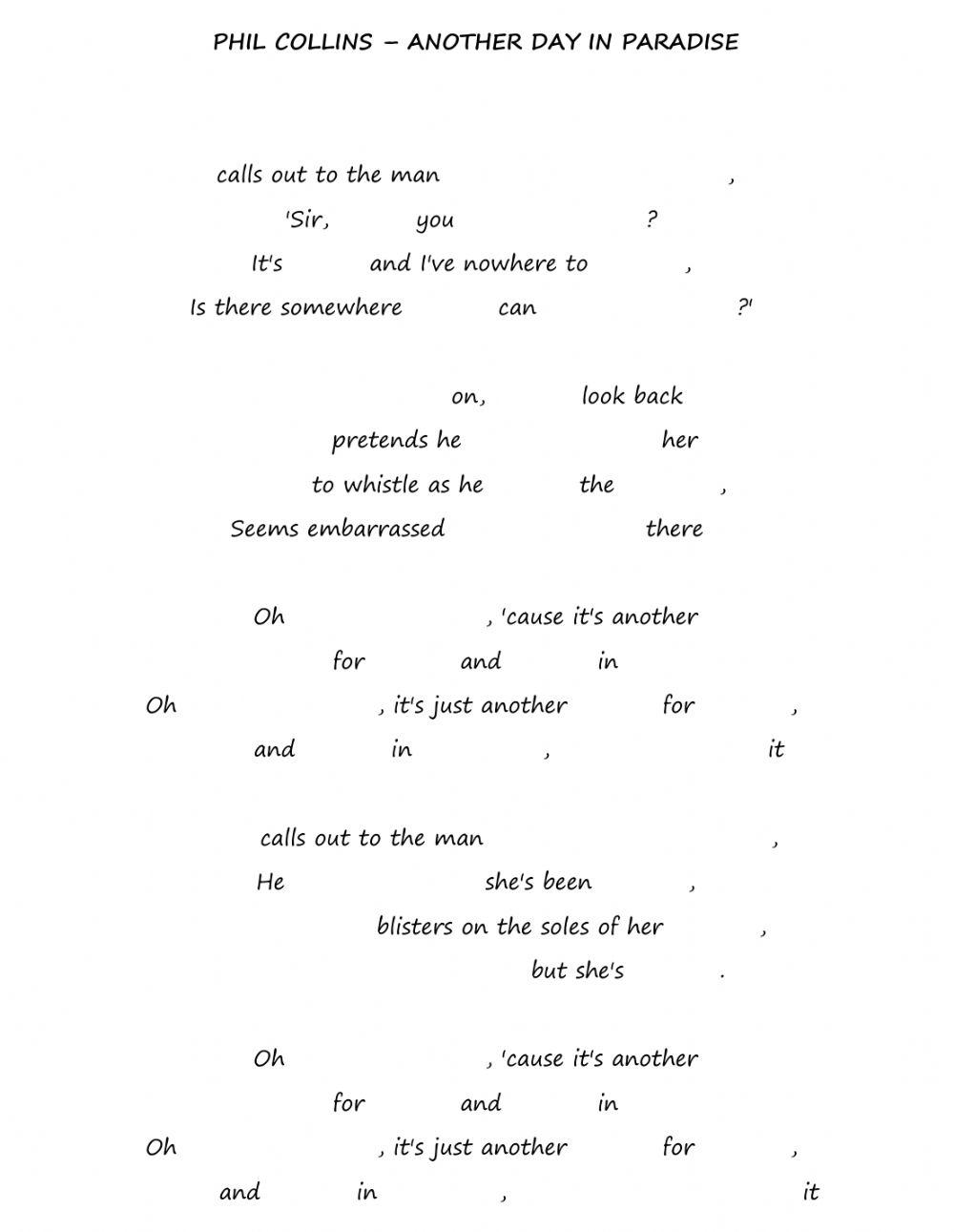 Another Day in Paradise