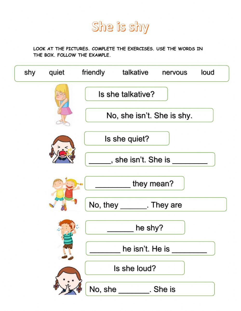 She Is Shy Worksheet Live Worksheets she-is-shy-worksheet-live-worksheets