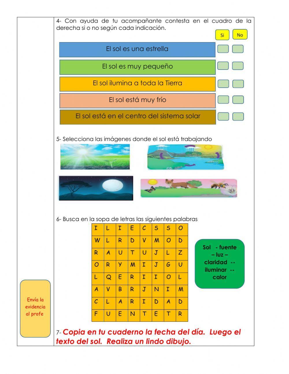 El sol como principal fuente de luz y calor