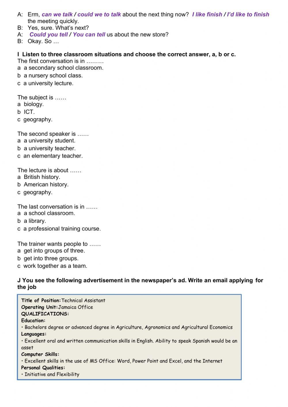 Global Elementary Test Unit 6