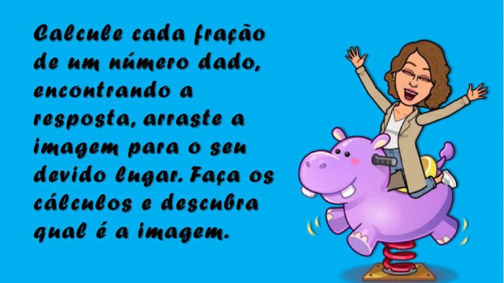 Quebra cabeça de fração de um número