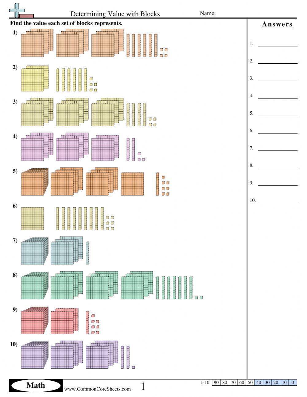 Place value up to 10 000 miss nedd live worksheets