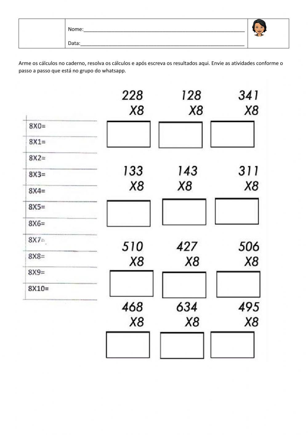Cálculos com a lei do 8