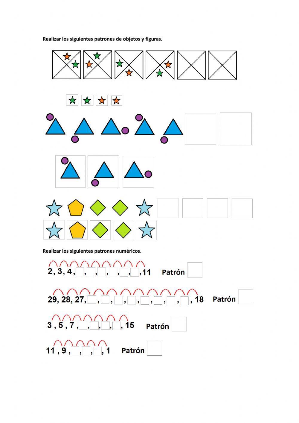 Patrones de objetos y numéricos