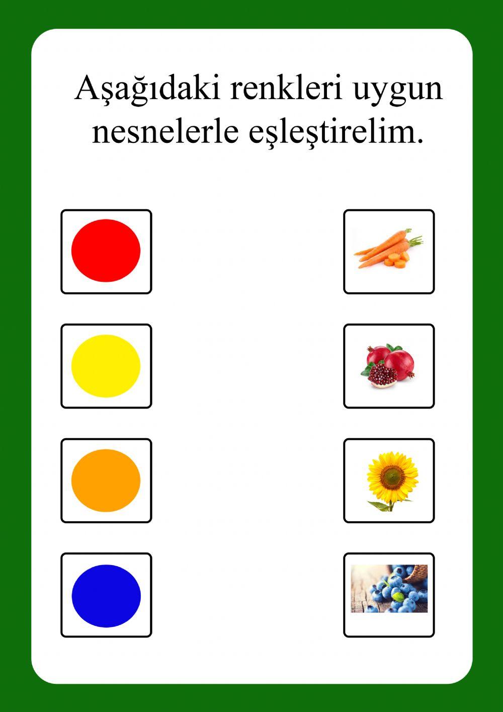 Renklere göre eşleştirme