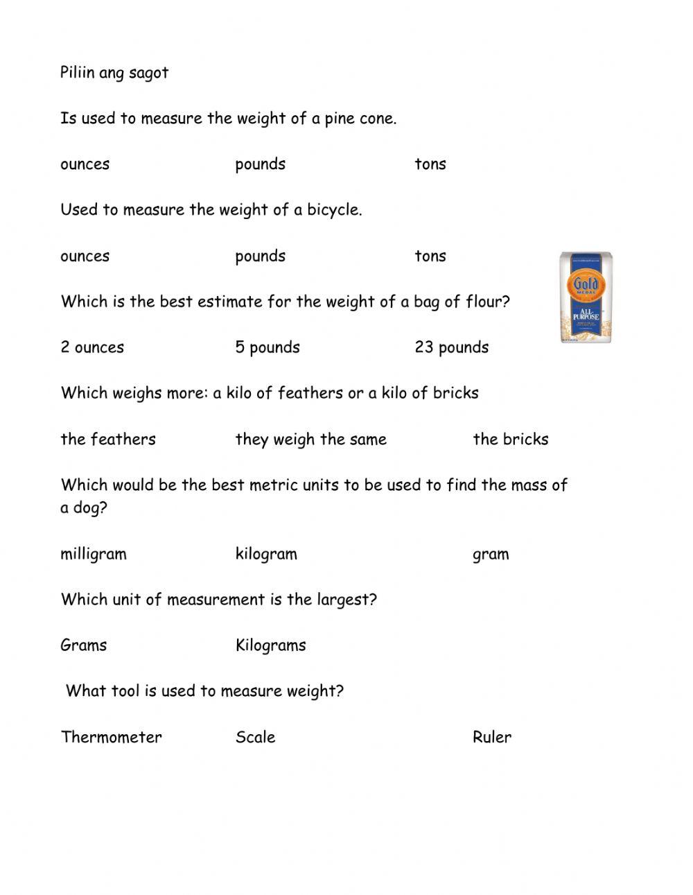 Science - Characteristics  of matter (Grade 3)