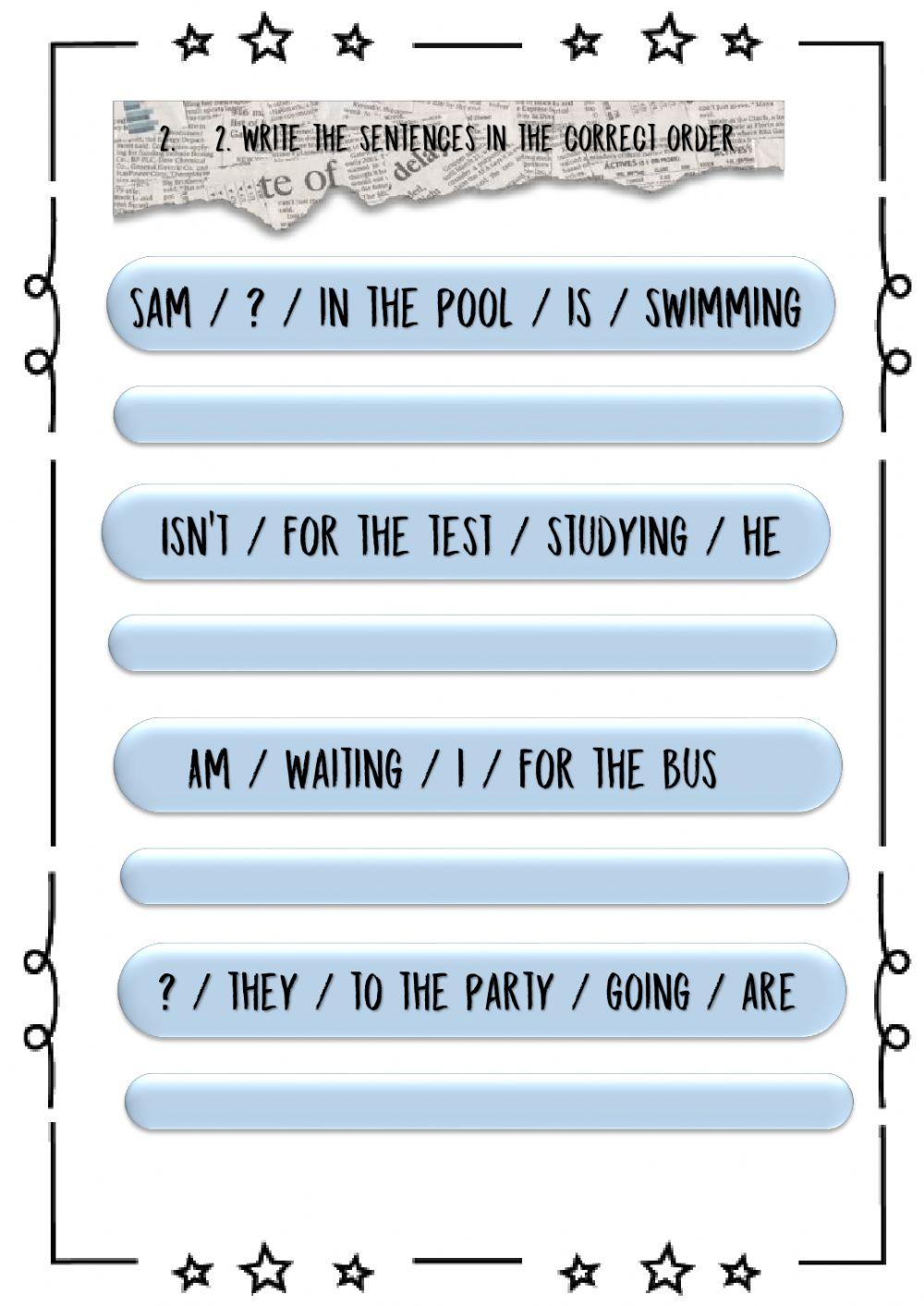 Present Continuous negative - interrogative