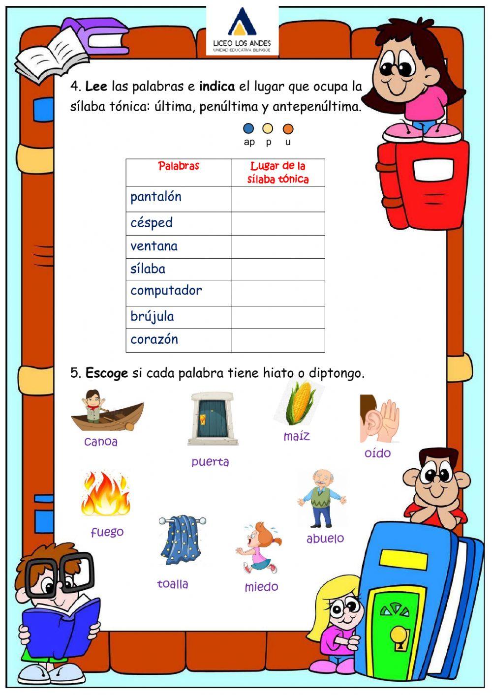 Evaluación de Ortografía I Quinquemestre