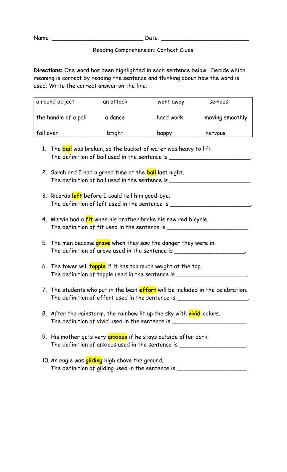 context-clues-interactive-worksheet-for-grade-4-live-worksheets