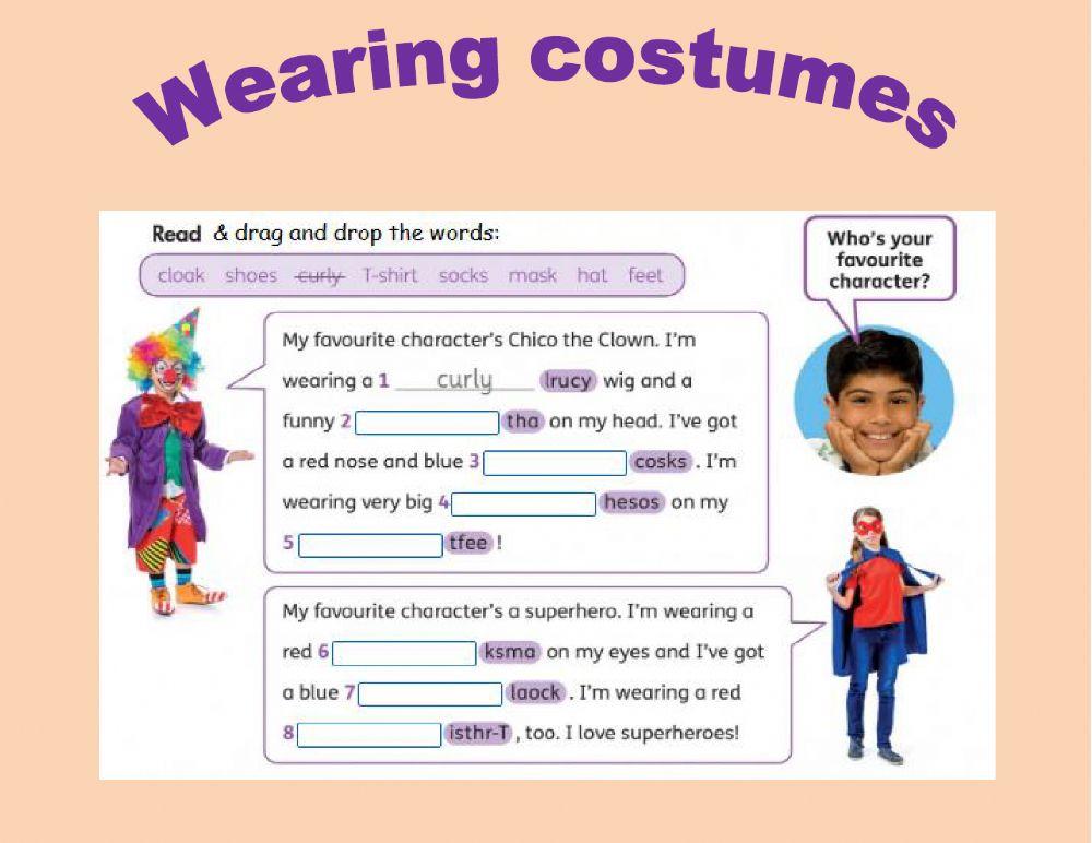 Wearing costumes