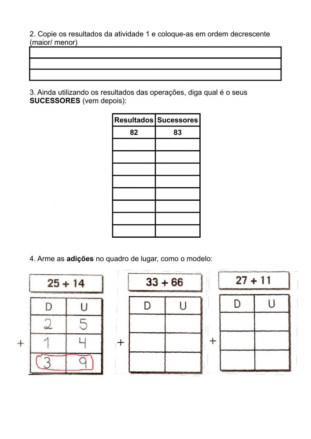 Adição e Subtração