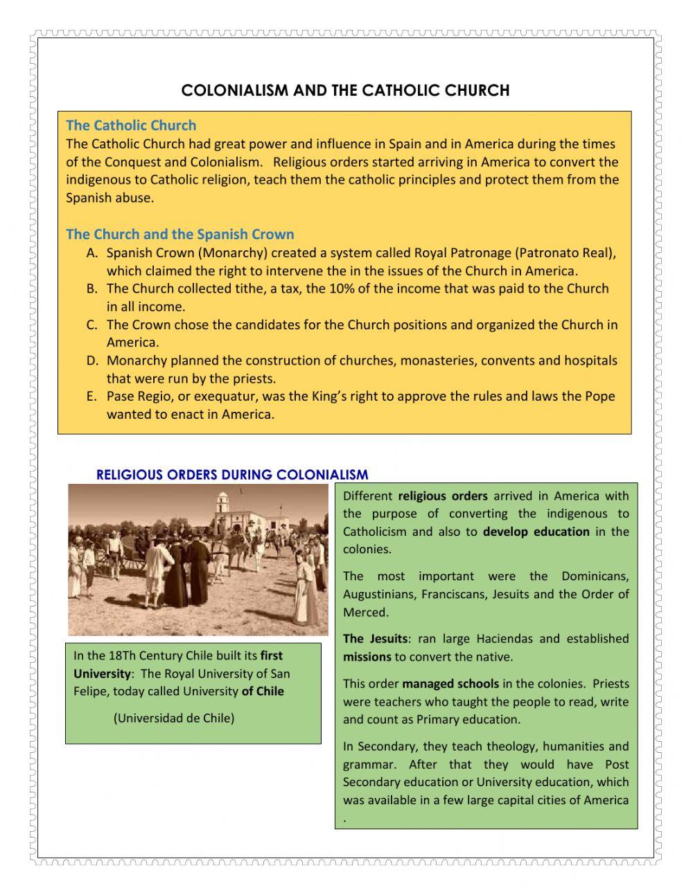 Colonialism and the Catholic Church