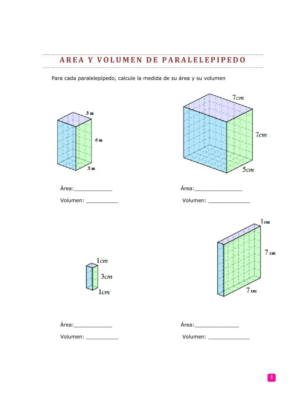 Guía perímetro, área y volumen