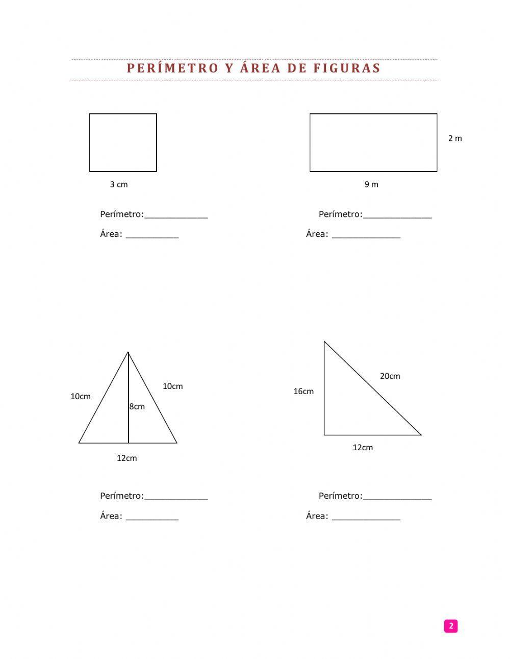 Guía perímetro, área y volumen