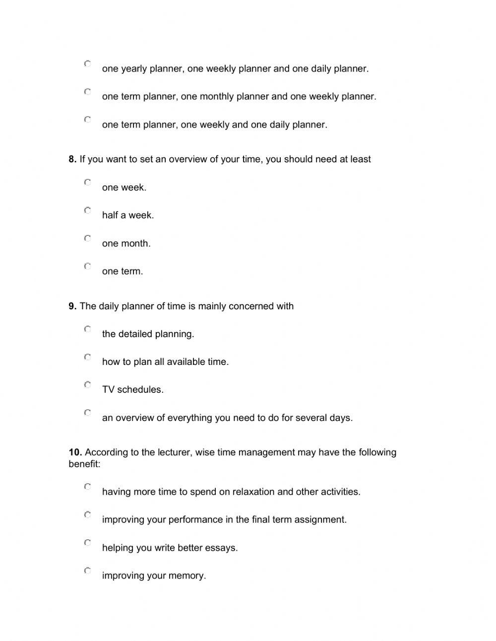 BELT Listening Comprehension Practice Part II