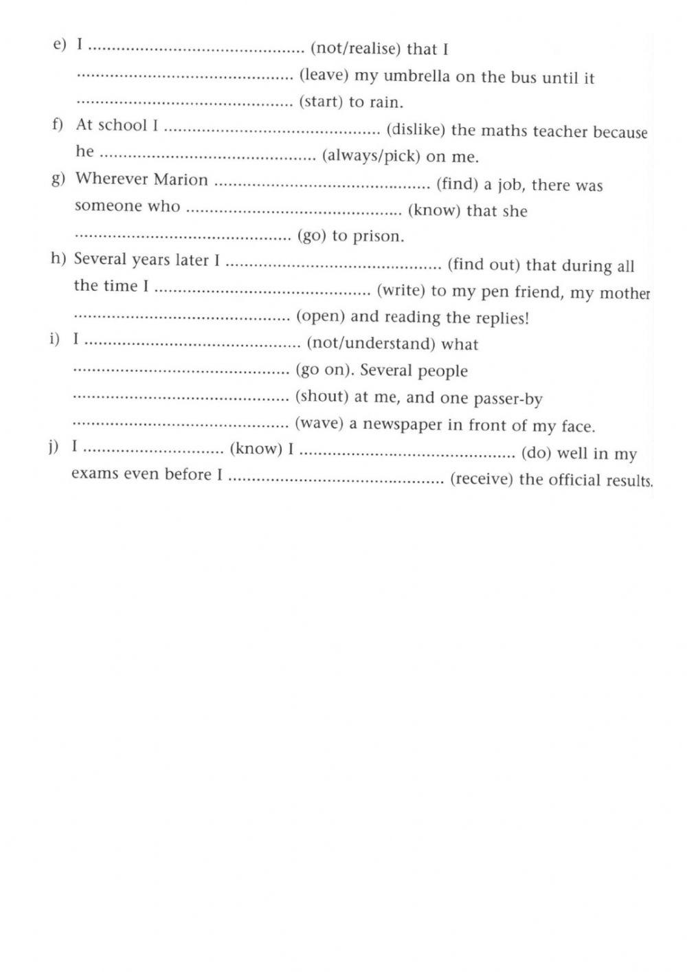 Past tense practice 2