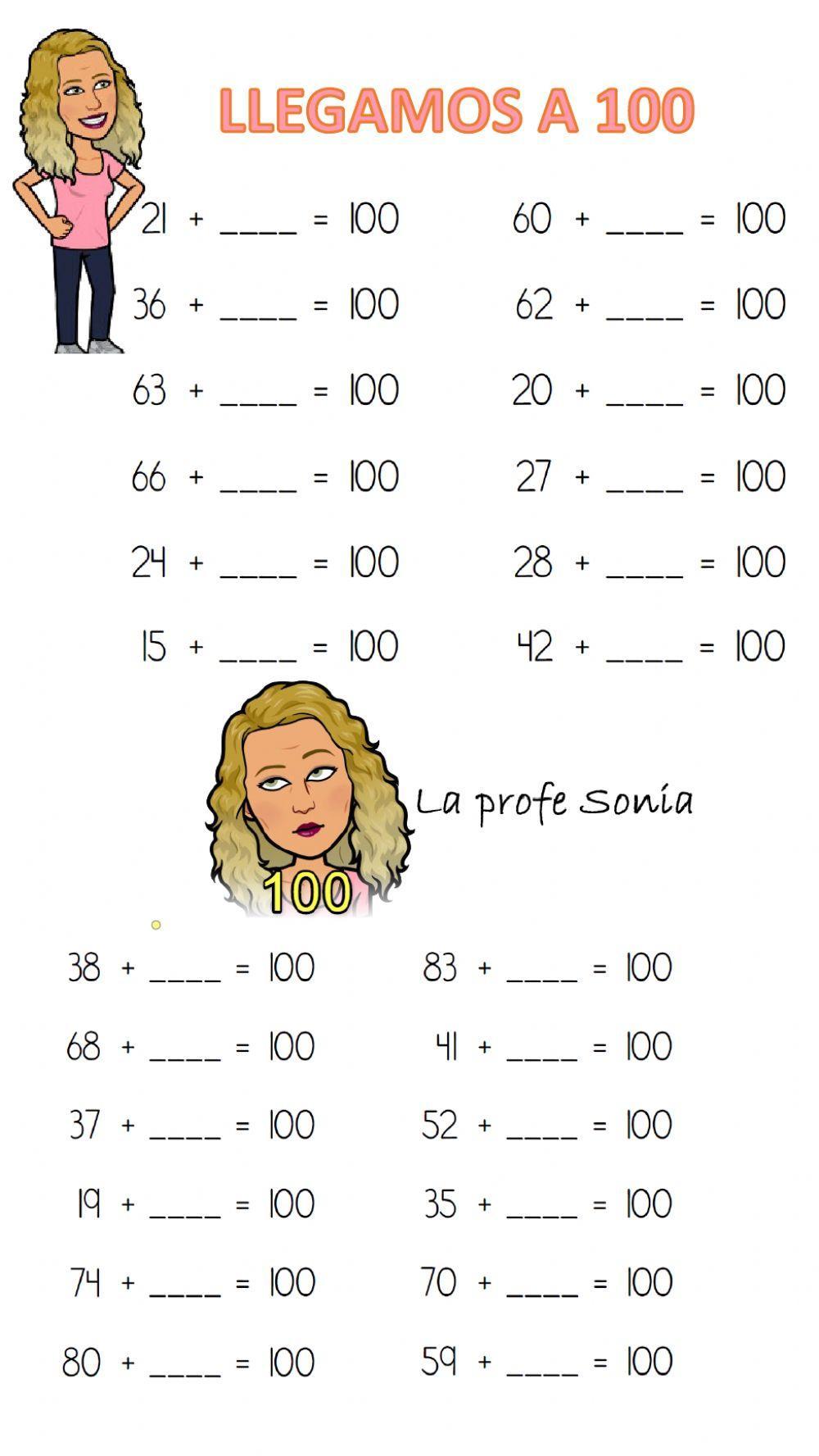 Completa con números