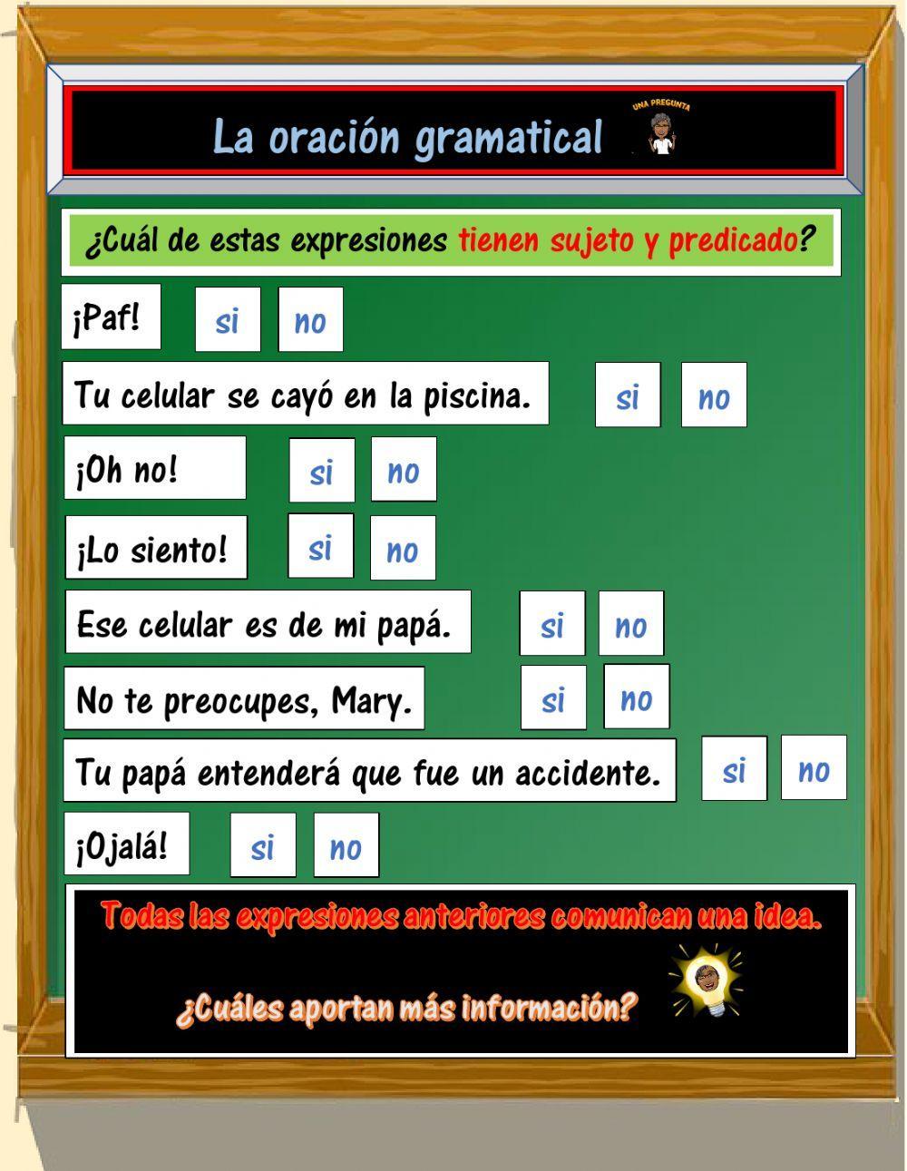 La oración gramatical