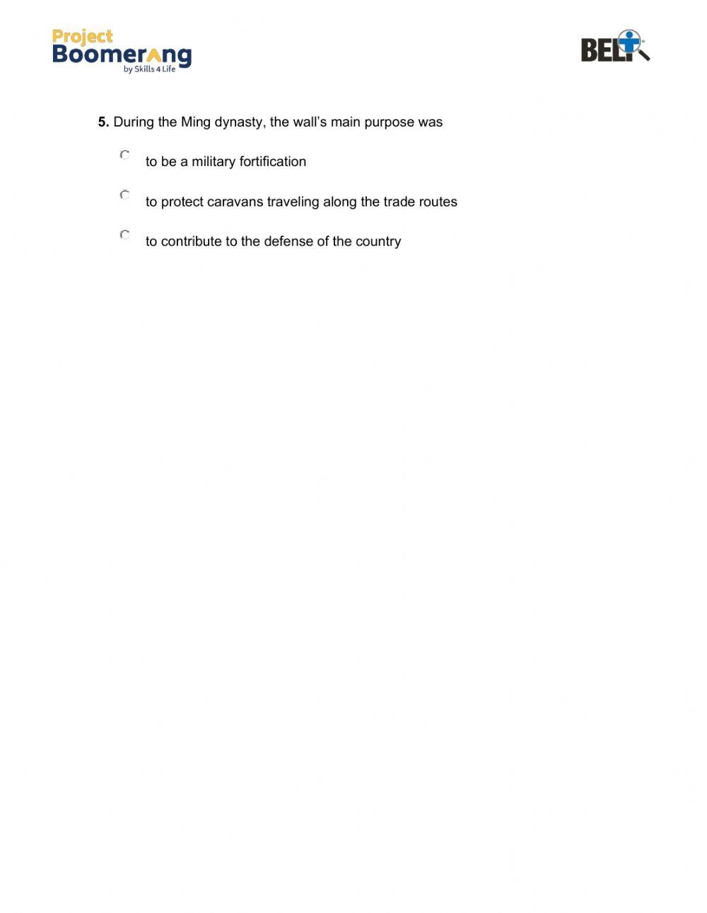 BELT Listening Comprehension Practice Part I