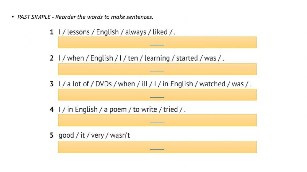 Unit 12 - Past Simple