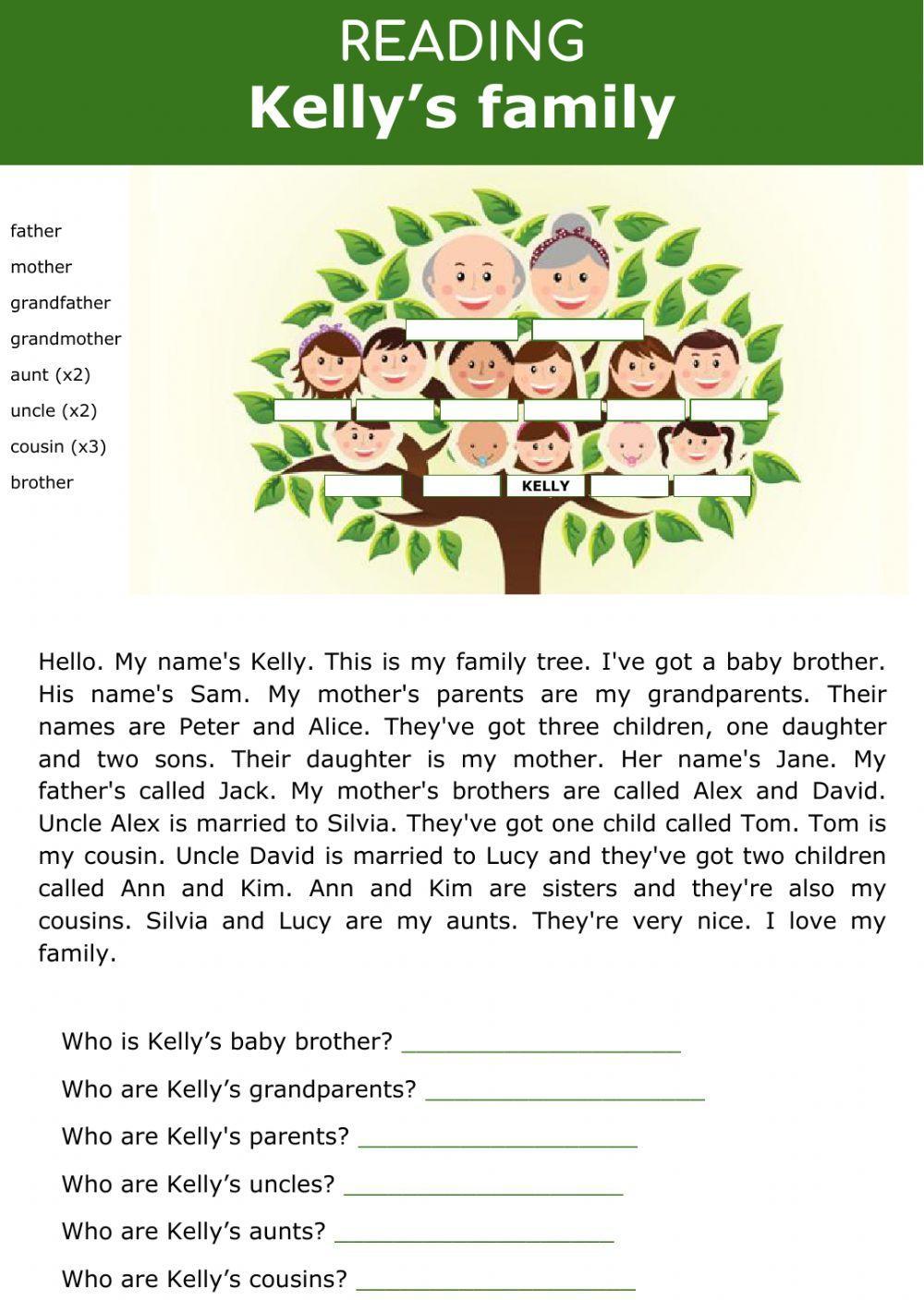 Family tree - Kelly's family
