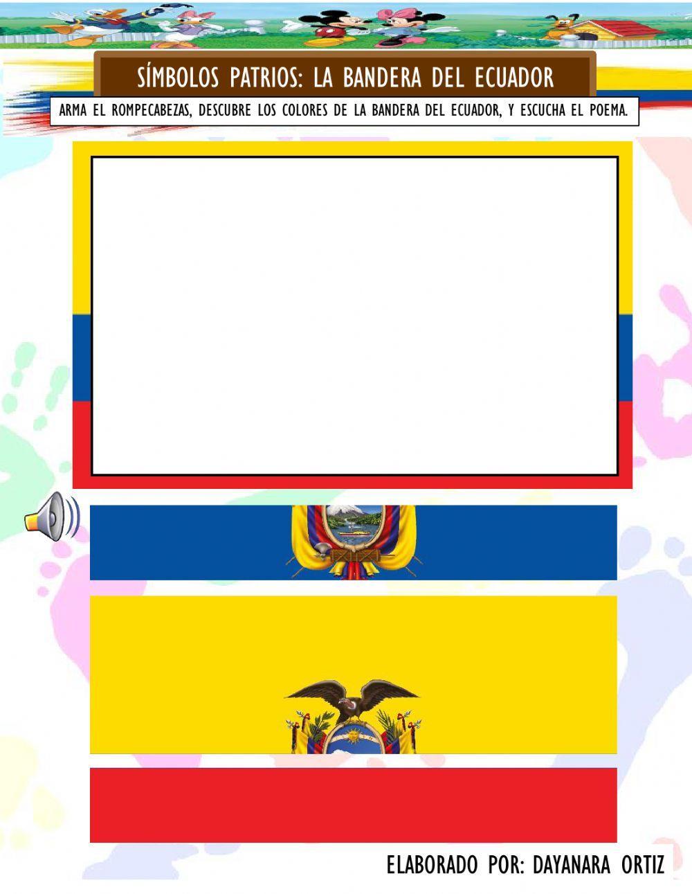 Los Símbolos Patrios del Ecuador- Bandera del Ecuador