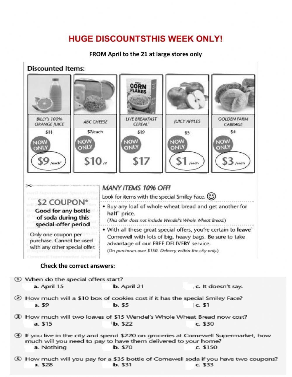 Reading comprehension