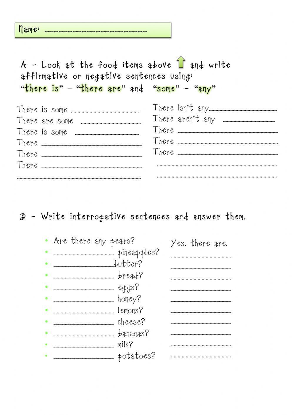 There is- There are   -    Some-Any