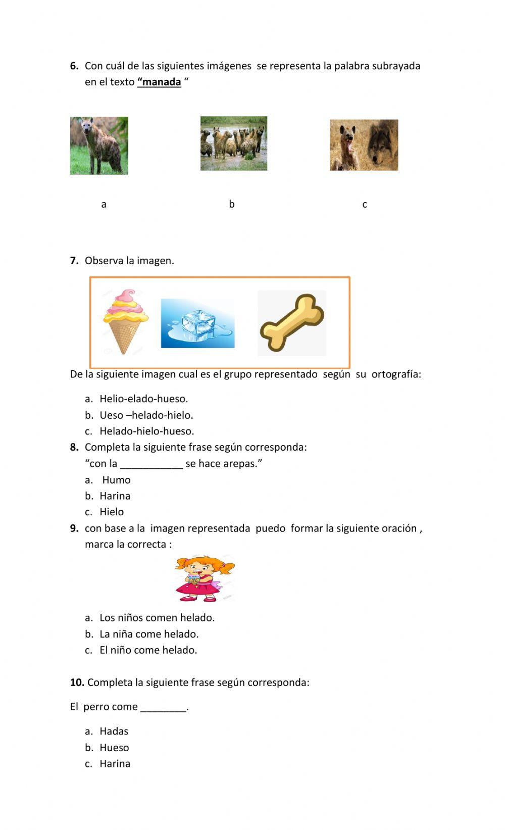 Evaluacion lengua castellana 3p