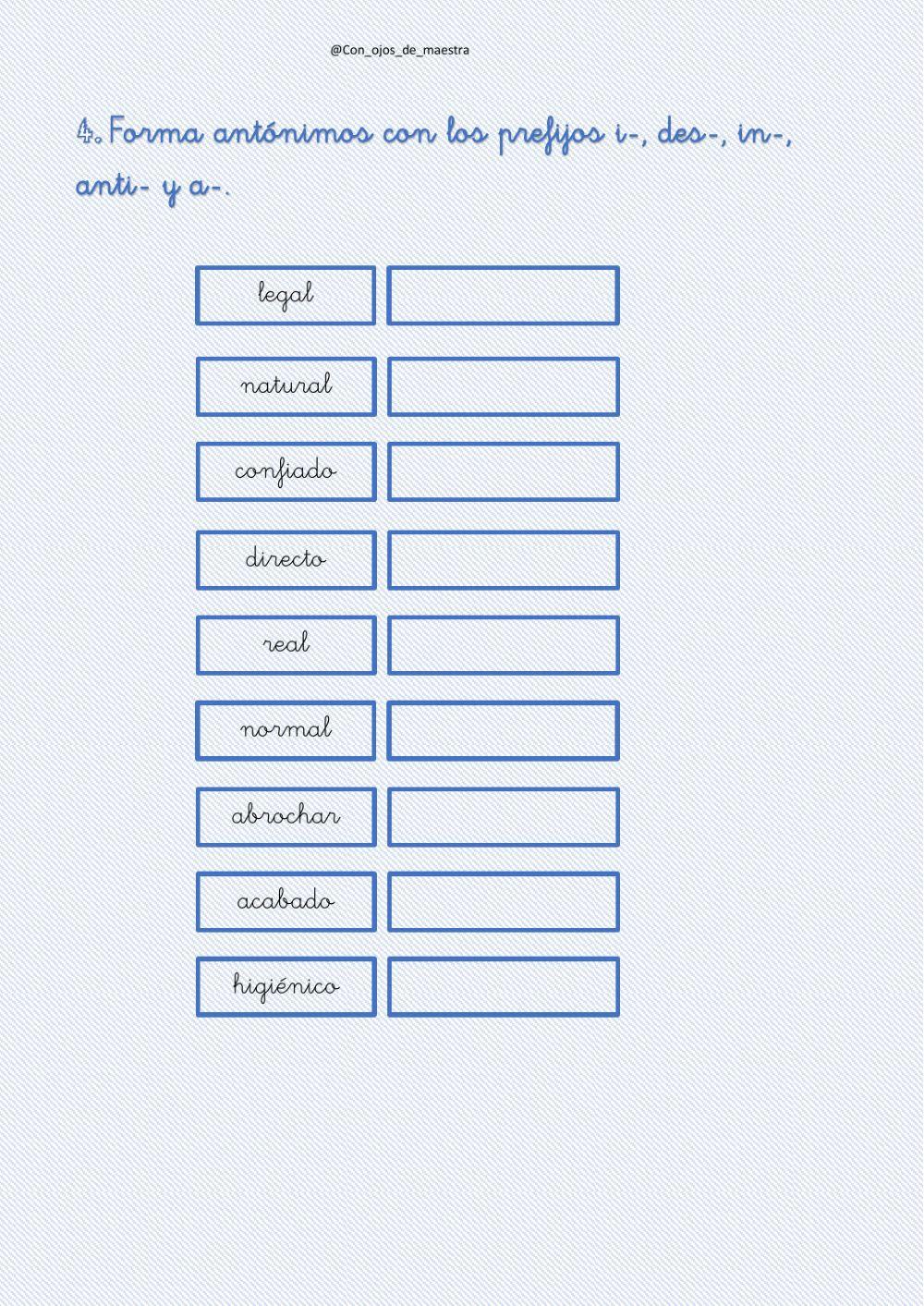 Sinónimos y antónimos