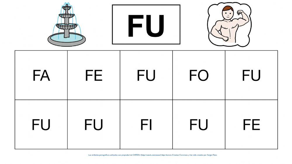 Sílabas mayúsculas F