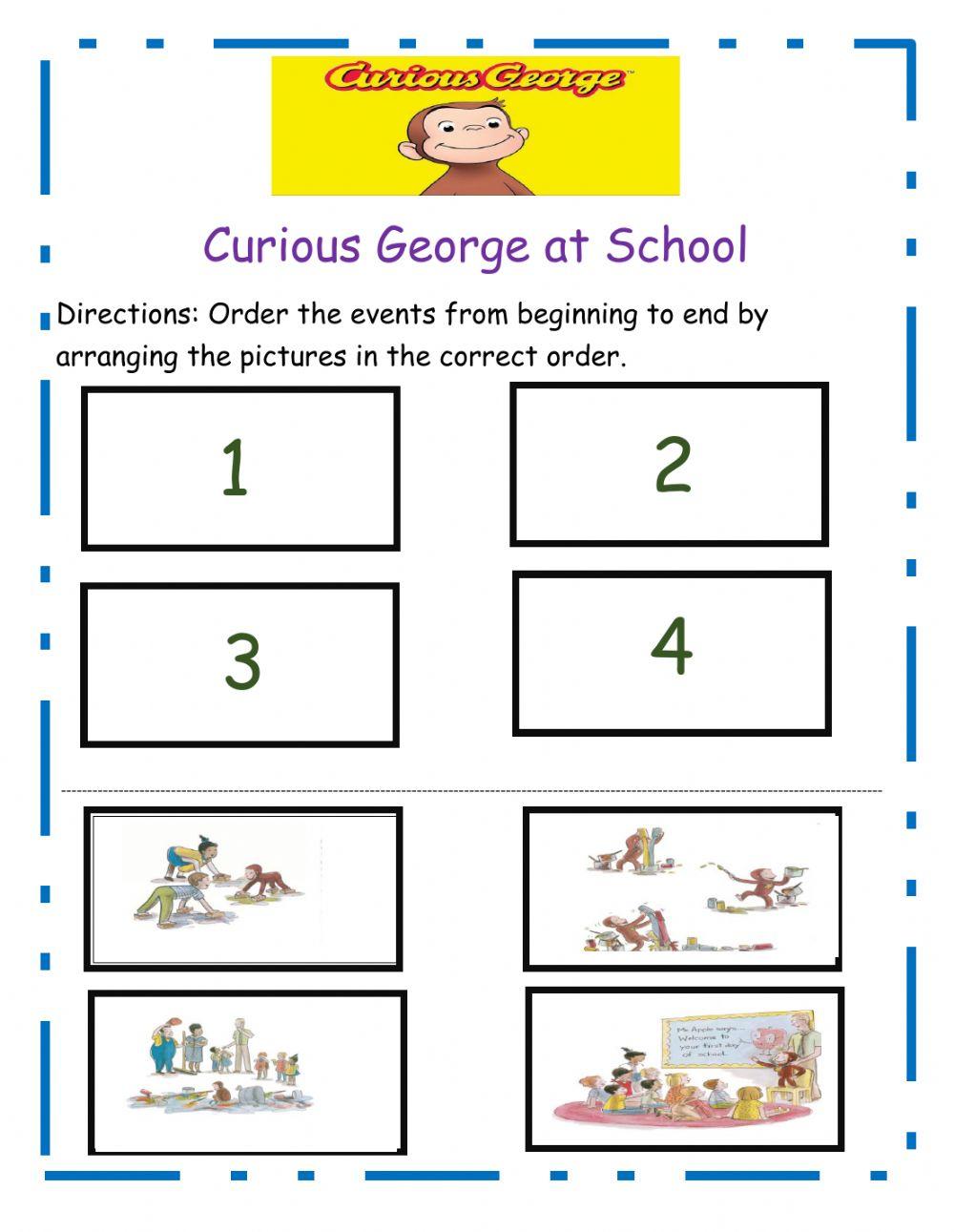 Curious George at School Sequencing